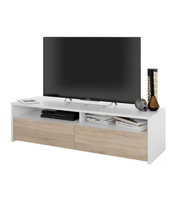 copy of Mueble TV modelo Nabur en roble Canadian y blanco