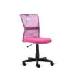 Pack de 2 sillas de oficina Rosaura con malla, altura regulable acabado rosa. 51cm(ancho ) 124/134cm(altura) 70cm(fondo)