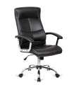 Silla de oficina Manager altura regulable acabado en polipiel negro. 63m(ancho ) 114/124cm(altura) 67cm(fondo)