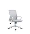 Cadeira Niza com malha, altura regulável. Disponível em preto ou branco. 54 cm(largura) 89-94,5 cm(altura) 62 cm(profundidade)