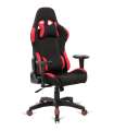 Silla de oficina gaming modelo Mad Max altura regulable acabado negro/rojo. 70cm(ancho ) 124/134cm(altura) 55cm(fondo)