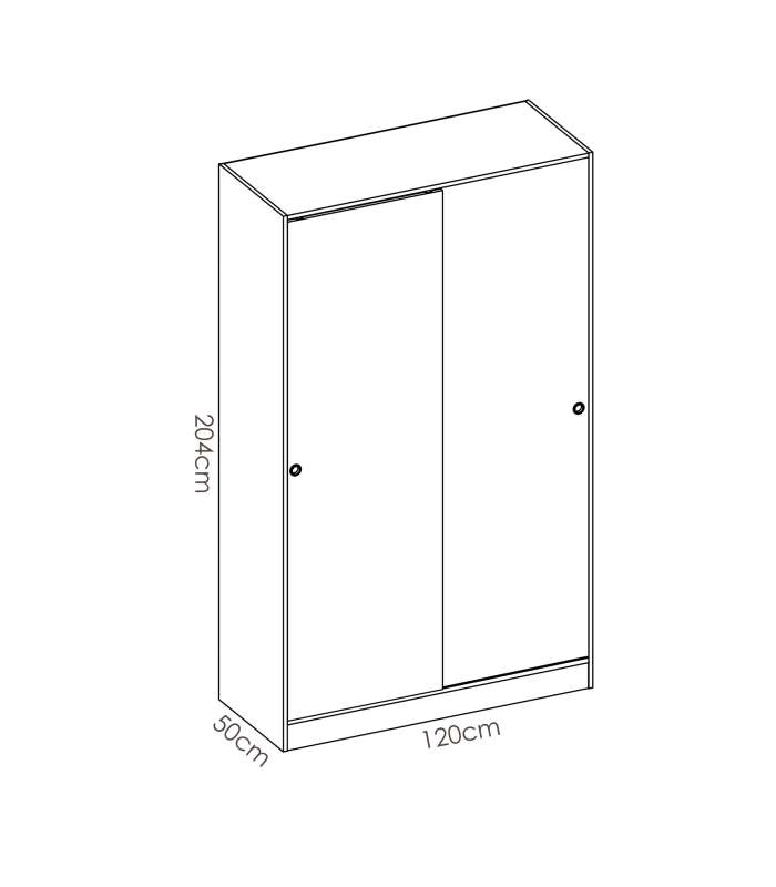 copy of Wardrobe sliding doors Plus Slide 120 cm wide