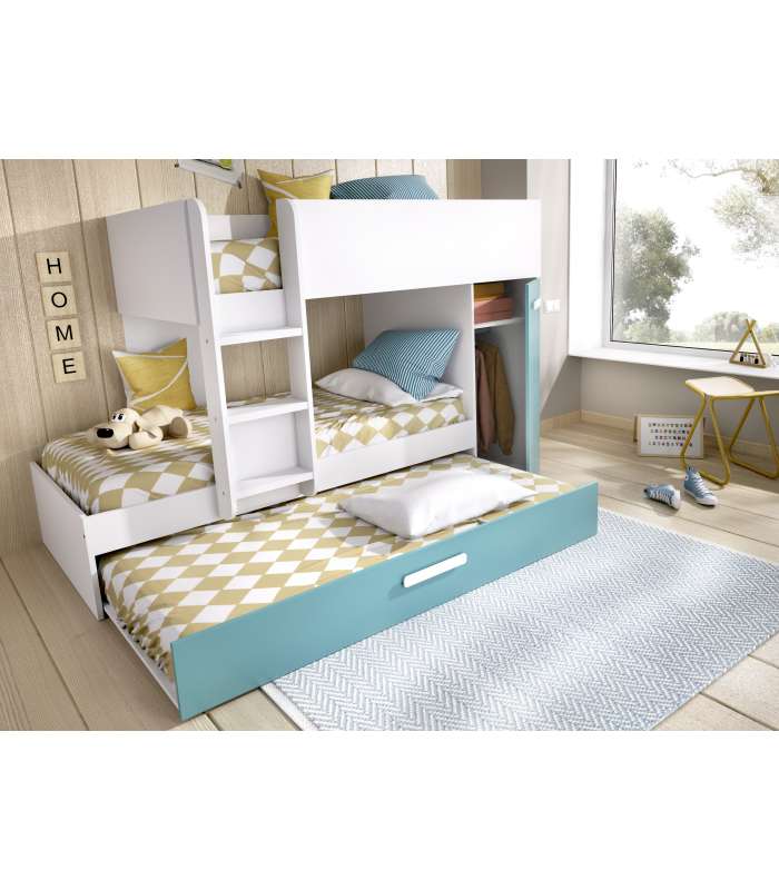 copy of Conjunto de cama tren Orcera en blanco-grafito 150