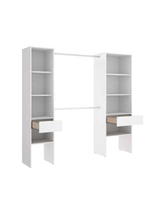 Siles dresser branco com gavetas e design funcional