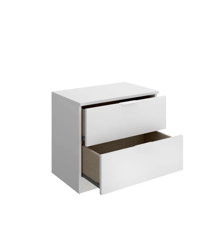 Conjunto juvenil cama, mesita y escritorio blanco/natural