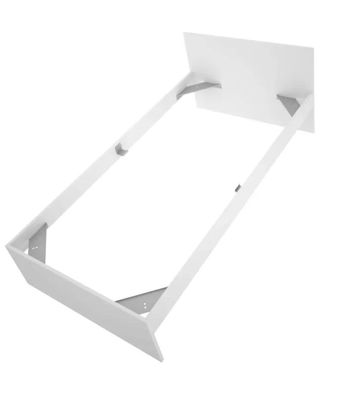 Cama juvenil blanca 90x190 cm con almacenamiento