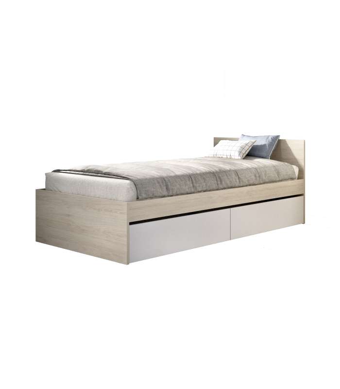 DKT Camas con cajones Cama juvenil Sam de 90 cm con cajones en