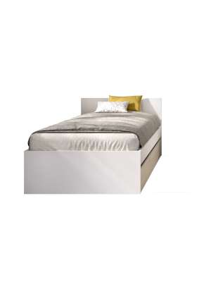 Cama de ninho Sam em branco/natural, 90x190cm
