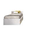 Cama nido juvenil Sam de 90 cm en blanco/natural, 68cm(alto) 96cm(ancho) 195cm(largo)