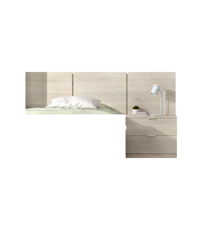 Conjunto juvenil cabecero + mesita Tito natural
