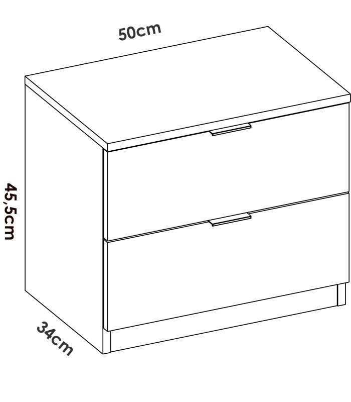 copy of Table de chevet Santisteban avec 1 tiroir en finition