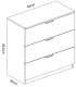 copy of Comoda Dina 3 natural/white drawers.