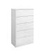 Sinfonier 5 Drawers, for Bedroom Linuss White Artik and Oak