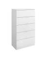 Sinfonier 5 Drawers, for Bedroom Linuss White Artik and Oak Alaska, Measures: 61 cm (Width) x 40 cm (Depth) 109 x cm (Height).