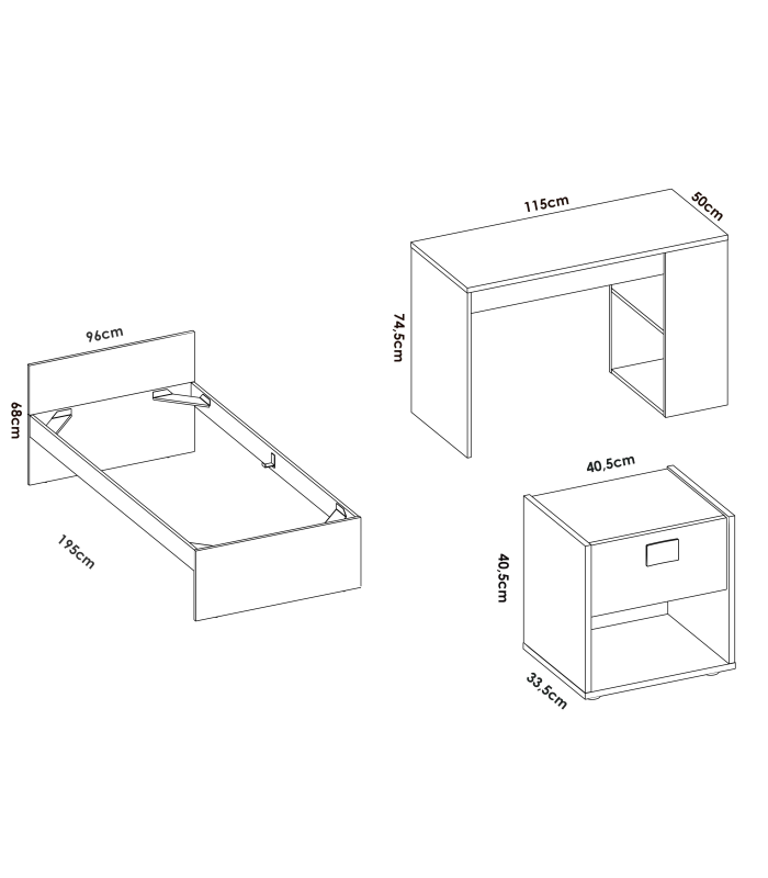 copy of Solid wood youth bedroom set