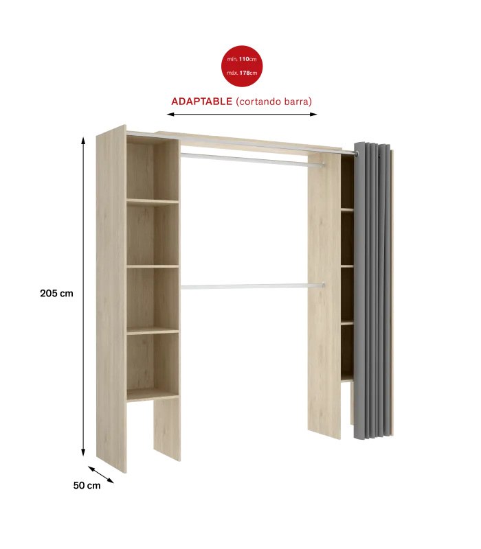 Vestidor Siles: espacio para ropa y accesorios