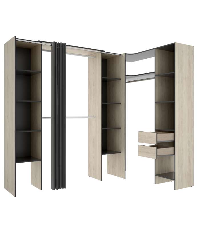 copy of Suit dressing room for bedroom with curtain and 10