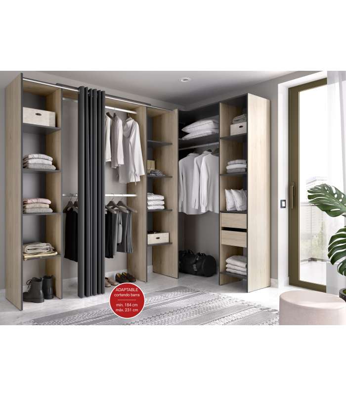 copy of Suit dressing room for bedroom with curtain and 10