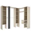copy of Suit dressing room for bedroom with curtain and 10 shelves.