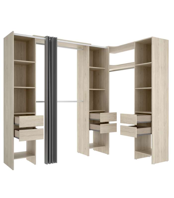 copy of Suit dressing room for bedroom with curtain and 10