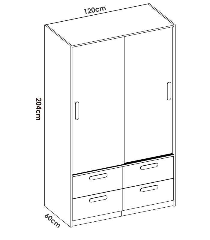 copy of Wardrobe sliding doors Slide 150 cm wide