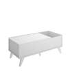 Mesa de centro elevatória Cazalilla em branco, 41cm (altura) 99cm (largura) 60cm (comprimento)