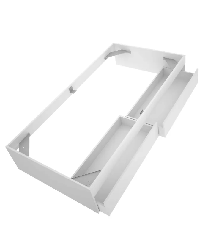 Conjunto juvenil blanco: cama, mesita y armario