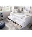 Cama compacta Soria terminou branco/altonado, 70cm (alta) 200cm (largura) 97cm (largo)