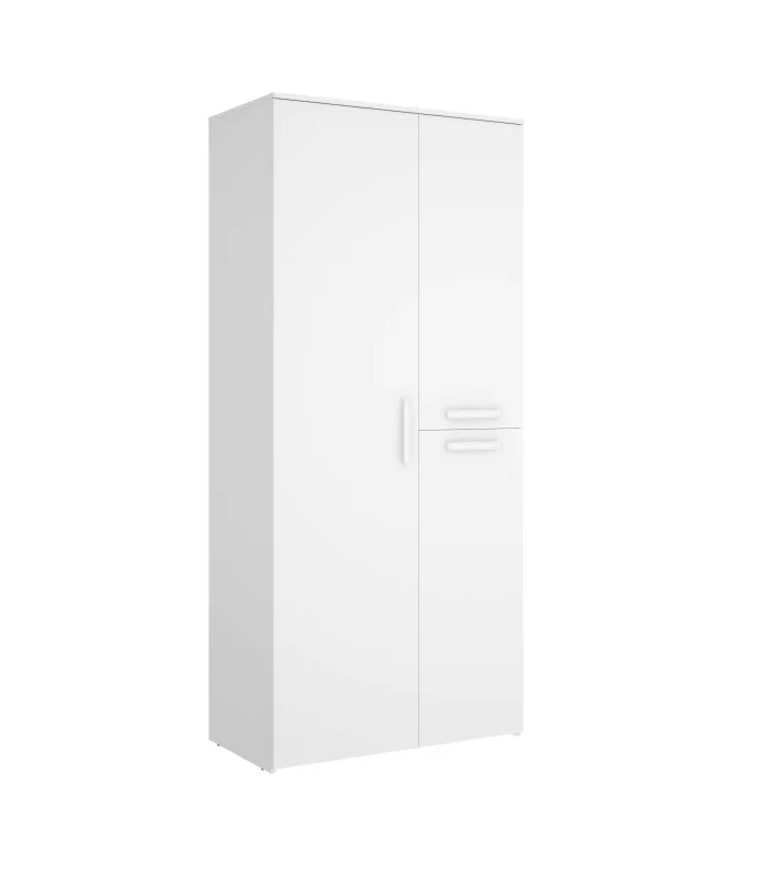 Armario 3 puertas blancas, 205x90x52 cm
