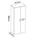 copy of Wardrobe 3 folding doors DJ-90 white artic 90 cm wide