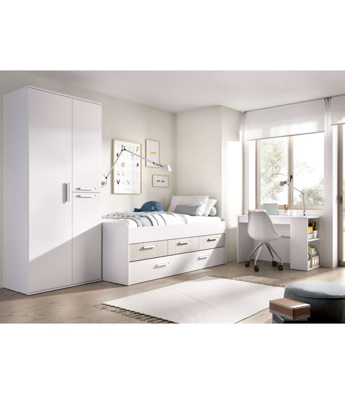 copy of Armoire 3 portes battantes finition blanche 202