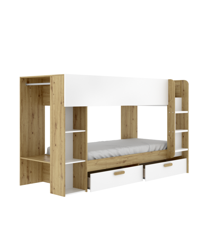 copy of Cama tren Baeza montaje reversible en natural-blanco