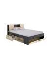 copy of Alice canape bed for 150x190 mattresses with 4 drawers at the bottom for storage.