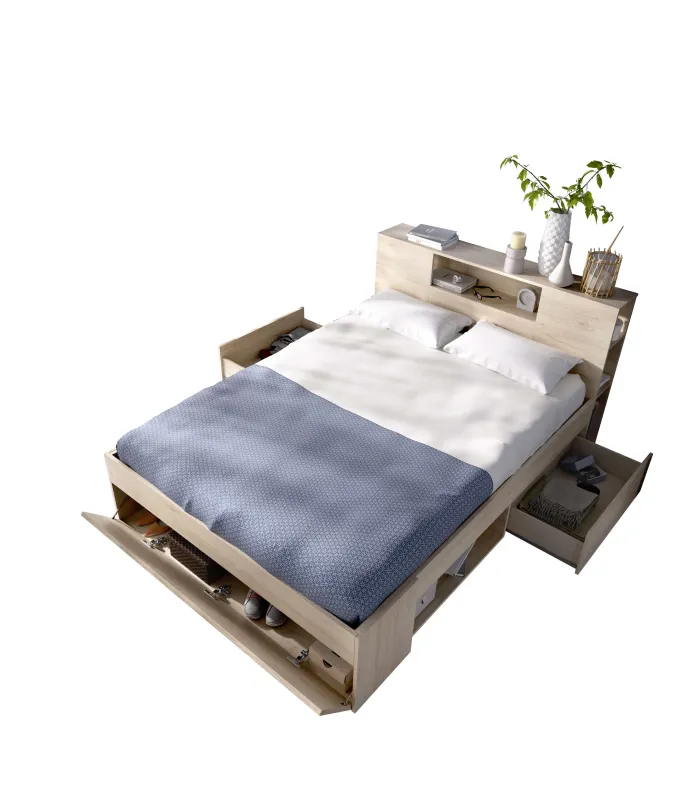 Cama compacta matrimonio Pozo Alcón natural