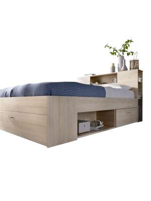 Cama compacta matrimonio Pozo Alcón natural