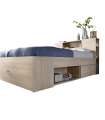 Cama de casal compacta Pozo Alcón em natural, 95cm (altura) 147cm (largura) 219cm (comprimento)