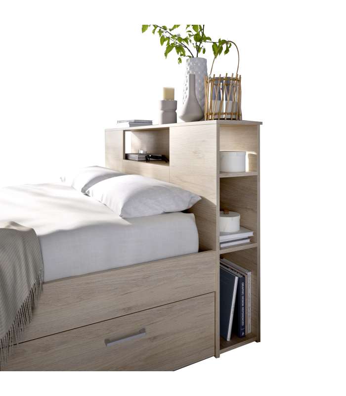 copy of Cama canape Rus en roble natural para colchones de