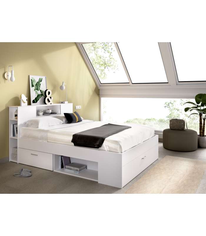 copy of Cama canape Rus en roble natural para colchones de