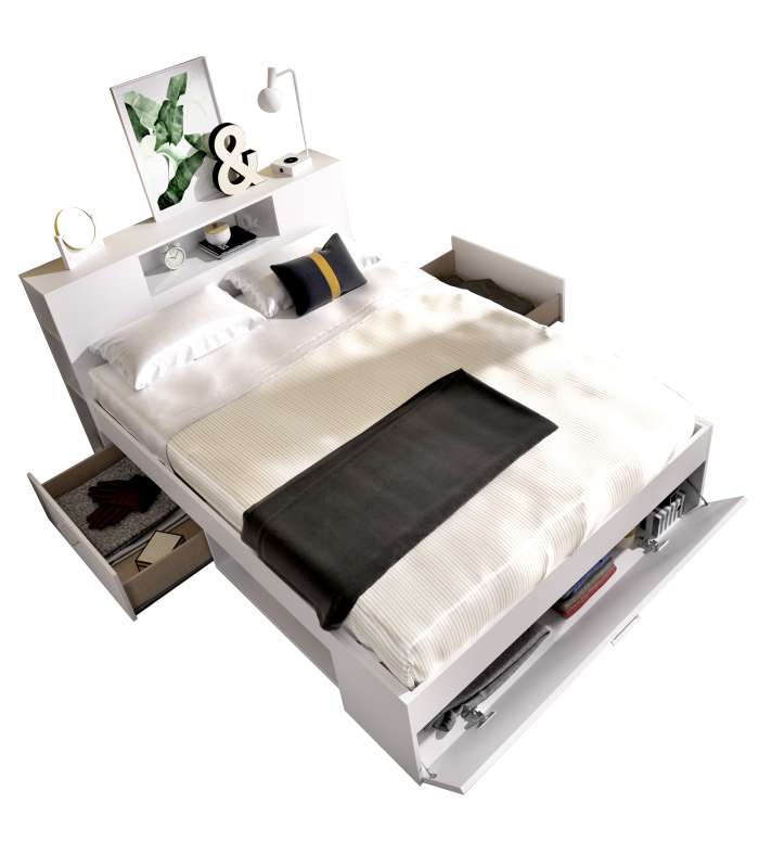 copy of Cama canape Rus en roble natural para colchones de