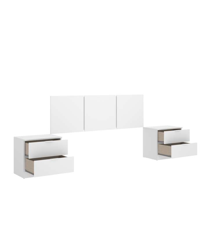 copy of Headboard set + 2 tables with two Gia drawers.