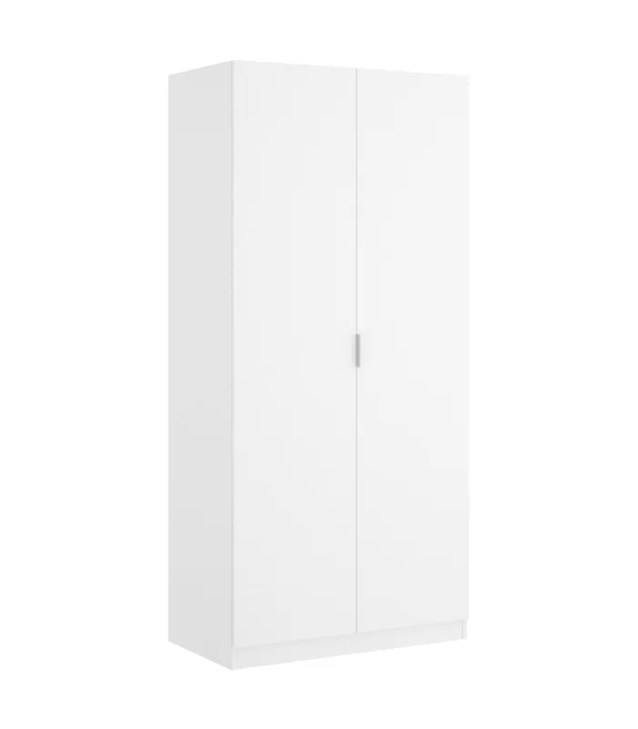 Conjunto dormitorio Tamara, cabecero y muebles en blanco