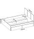 copy of Alice canape bed for 150x190 mattresses with 4 drawers