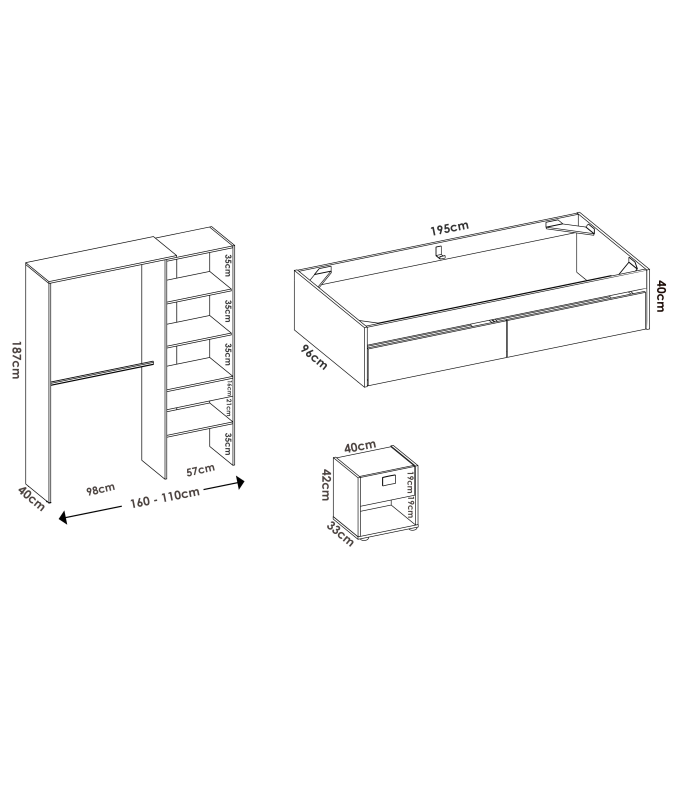 copy of Solid wood youth bedroom set