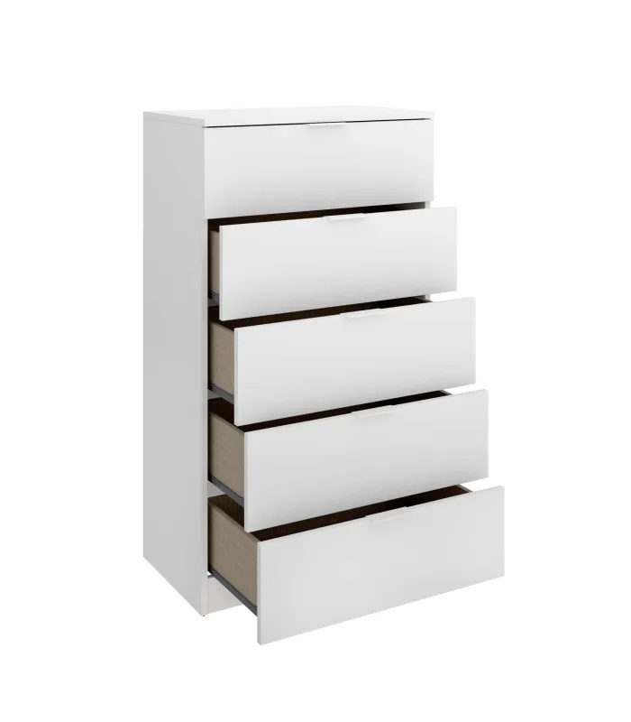 Conjunto de dormitorio Lula blanco y natural