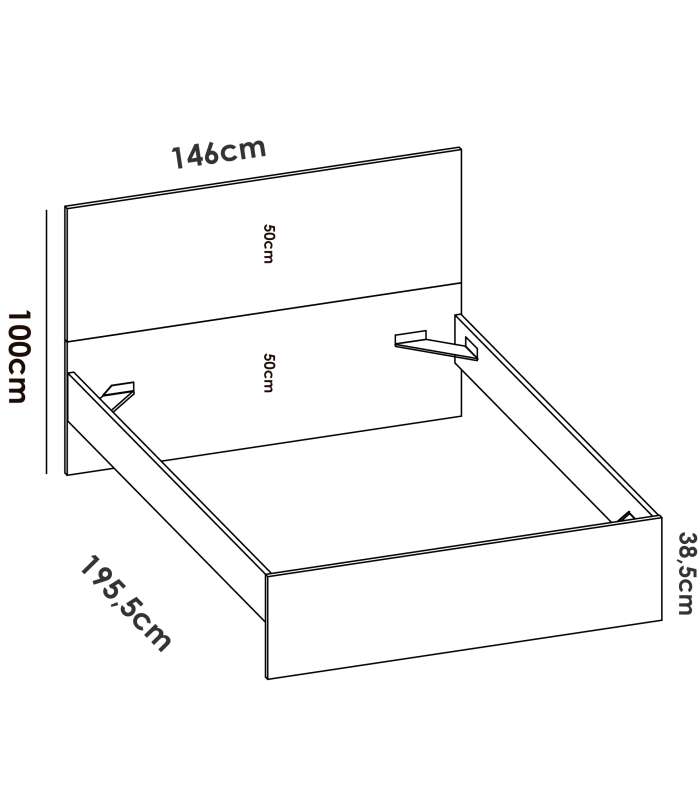 copy of Alice canape bed for 150x190 mattresses with 4 drawers