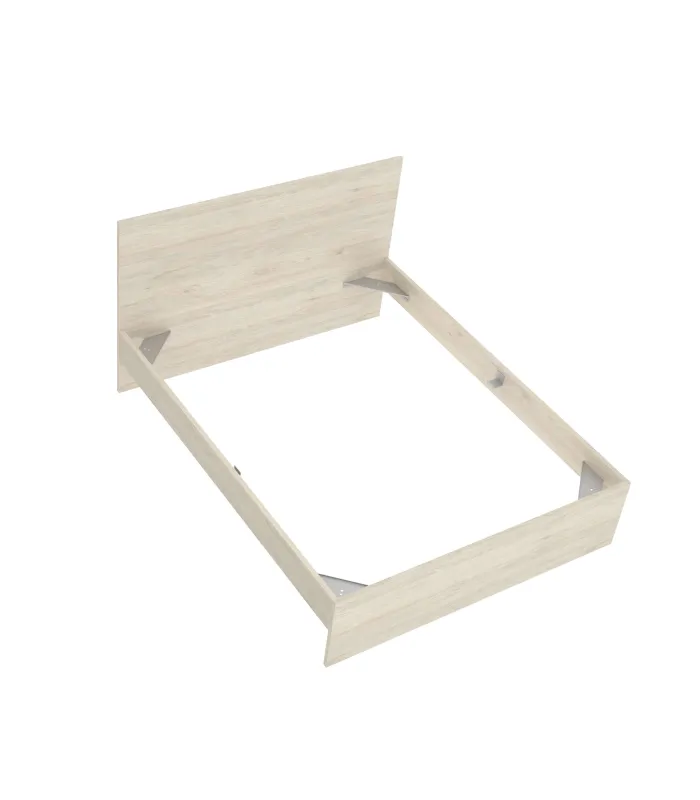 Cama matrimonial Laura natural, 100x146x195.5cm