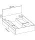 copy of Alice canape bed for 150x190 mattresses with 4 drawers