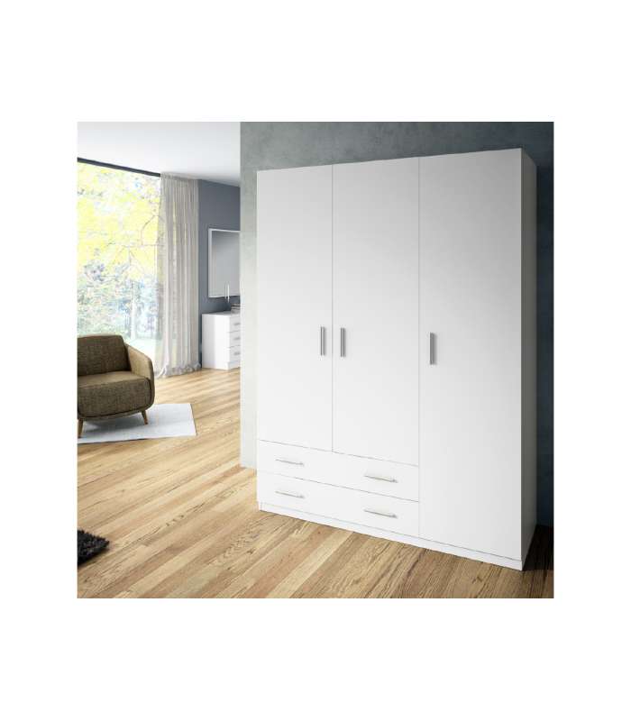 copy of Armoire 3 portes battantes finition blanche 202