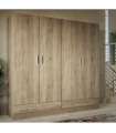 Roupeiro 4 portas de dobramento 2 gavetas Lorraine finish oak cambrian, 196cm (alta) 200cm (largura) 50cm (largo)