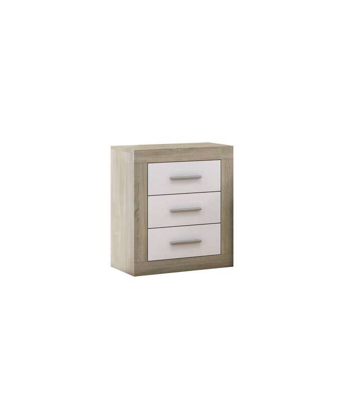 copy of Dina bedside table with 1 natural/white drawer.